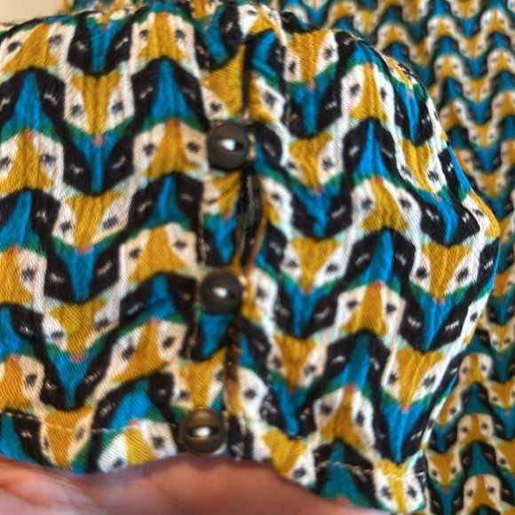 Hinge hi/lo crinkled shirt, open or closed neck, fox face design, longsleeve, XL - Picture 10 of 10